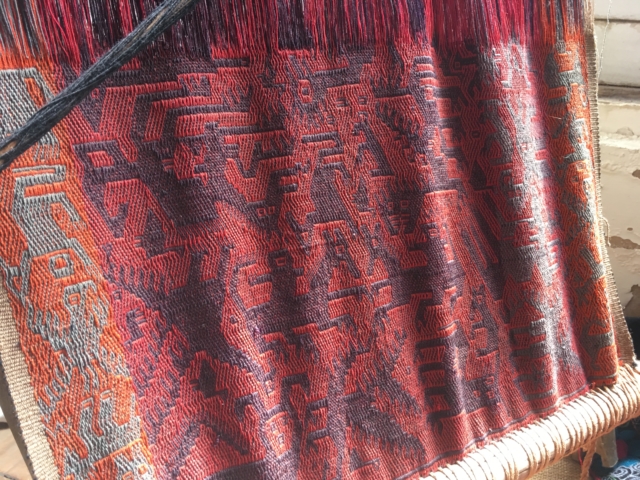 Jalq'a textile in progress