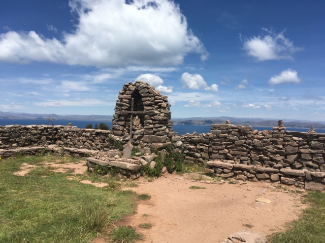 Hilltop temple for Catholic and coca leaf ceremonies